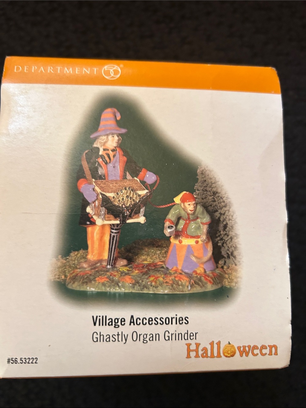 Department 56 Halloween " Ghastly Organ Grinder" Accessory